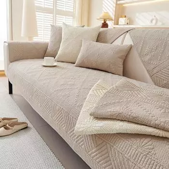 Чехлы для диванов из хлопка с вышивкой, стеганые, противоскользящие, для гостиной, для стульев и диванов, для мебели, на 2/3/4 места 70x70cm 1pc