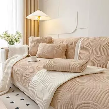 Чехлы для диванов из плюша с толстым краем, нескользящая подушка для дивана, универсальная защитная накладка для гостиной, диванное полотенце, одеяло A 70x70