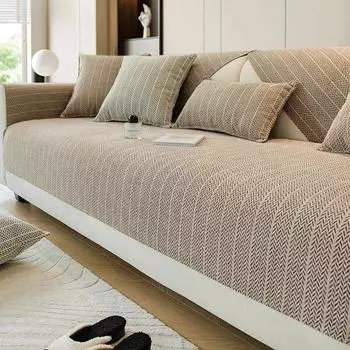Чехлы для диванов из шенилла для гостиной, нескользящие, Г-образные, однотонные, современные, для дома, полотенца для дивана, универсальные, четыре сезона 70x70cm 1pc A