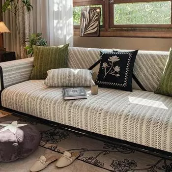 Чехлы для диванов из шенилла для гостиной, нескользящие, универсальные, на четыре сезона, подушки для дивана, французские чехлы для диванов в винтажном стиле для дома, полотенце 70x70 A