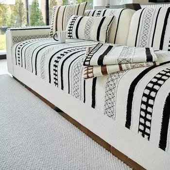 Чехлы для диванов из шенилла для гостиной, нескользящие подушки для дивана в скандинавском стиле, универсальные коврики для угловых диванов в форме буквы L, защитные полотенца для мебели 70x90