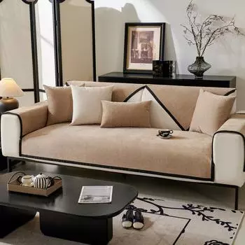 Чехлы для диванов из шенилла, классические нескользящие диваны, чехлы для полотенец, чехлы для угловых диванов, чехлы для сидений мебели для гостиной 1pc 45x45 pillowcase