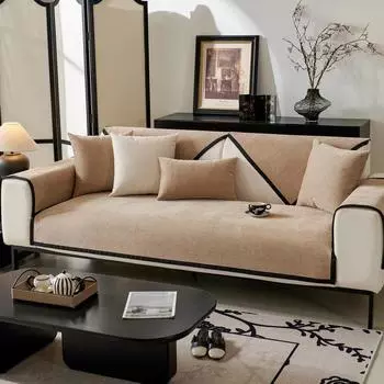 Чехлы для диванов из шенилла, классические нескользящие диваны, чехлы для полотенец, чехлы для угловых диванов, чехлы для сидений мебели для гостиной 70x70