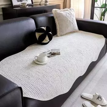 Чехлы для диванов из шенилла, подушки для дивана неправильной формы, универсальные для всех сезонов, противоскользящие чехлы для диванов с защитой от царапин для кошек в гостиной 90x90 A