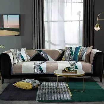 Чехлы для диванов из синели, чехлы для диванов, скандинавские универсальные чехлы для угловых диванов, Нескользящие чехлы для диванов, разные размеры для гостиной 70x70cm 1pcs