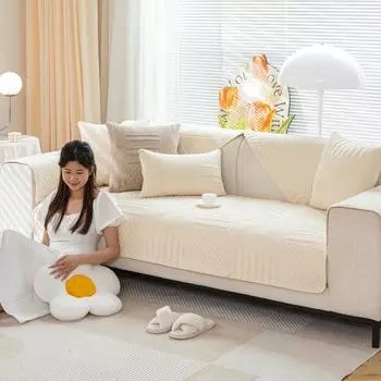 Чехлы для диванов из синели, четырехсезонные универсальные противоскользящие подушки для сидений, новые однотонные современные высококачественные чехлы для диванов, утолщенные подушки 70x70cm 1pcs