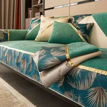 Чехлы для диванов из синели и жаккарда, кожаные чехлы для диванов, чехлы для диванов в европейском стиле, противоскользящие полотенца для диванов на 2/3/4 сиденья 70x70cm 1pcs