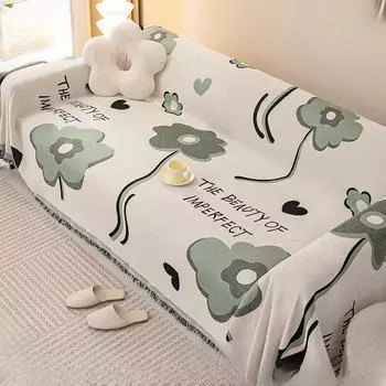 Чехлы для диванов из синели с принтом, универсальное полотенце для дивана Four Seasons, нескользящая подушка, нецарапающийся чехол для дивана, полное покрывало, одеяло 180*130cm