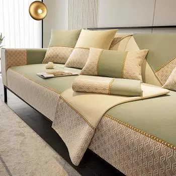 Чехлы для диванов из синели с решеткой для гостиной, современные нескользящие диваны, чехлы для полотенец, L-образный угловой коврик для дивана, подушка для сиденья 70x70cm 1pcs