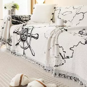 Чехлы для диванов из синели, ткань, четыре сезона, универсальные пылезащитные ретро подушки на сиденья дивана, нескользящее одеяло для дивана 180*130cm