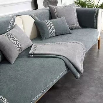 Чехлы для диванов из синели, утолщенные угловые чехлы для диванов, однотонный однотонный чехол для домашних животных, собак, детский коврик, диванная подушка, одеяло для гостиной 70x50cm 1pcs