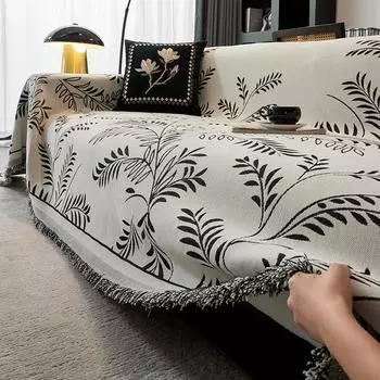 Чехлы для диванов из синели «все включено», пылезащитный чехол для дивана, полотенце для гостиной, прямой ряд, цельный чехол, тканевая подушка 180*130cm