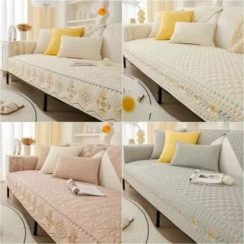 Чехлы для диванов из скандинавского хлопка для гостиной, универсальные полотенца для дивана, нескользящие чехлы для подушек с геометрическим узором, чехлы для домашнего декора 30x50 pillowcase 1PC