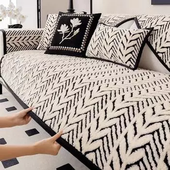 Чехлы для диванов из жаккарда с листьями для гостиной, универсальные подушки для дивана Four Seasons, противоскользящие полотенца для дивана, коврики для защиты мебели 70x70