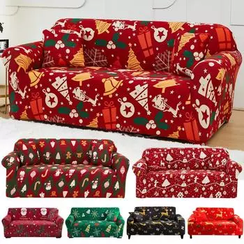 Чехлы для диванов на Рождество, эластичные чехлы для диванов в гостиную, для детей, домашних животных, все включено, чехлы для диванов, нескользящие, защитные для мебели 1seat