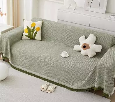 Чехлы для диванов Офисная шаль Подушка для дивана Чехлы для диванов Чехлы для диванов Одеяло Летнее нескользящее одеяло для дивана Утолщенная синель 90x90