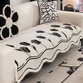 Чехлы для диванов Tulip Flower, мягкие, плюшевые, секционные, пушистые, нескользящие, чехлы для диванов, мебель, защита от неровностей, подушки, ковер 70x70cm