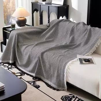 Чехлы для диванов Утолщенное одеяло из синели Ворсовая шаль Подушка для дивана Одеяло для летнего дивана Нескользящее одеяло Чехлы для диванов 90x90