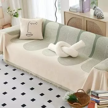 Чехлы для диванов в стиле бохо, плед, чехол для дивана, мягкая накидка для животных в гостиную с кисточками, моющийся чехол из синели, стильный 180x130