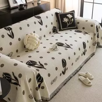 Чехлы для диванов во французском кремовом стиле, полностью покрытые тканью Four Seasons, универсальный синель в стиле ретро, доступный роскошный чехол для дивана с высоким смыслом, чехол-полотенце 180*130cm