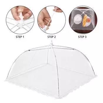 Чехлы для еды, сетчатая складная кухонная противомоскитная палатка, купольная сетка, зонтик для пикника, защитный чехол для посуды, кухонные аксессуары