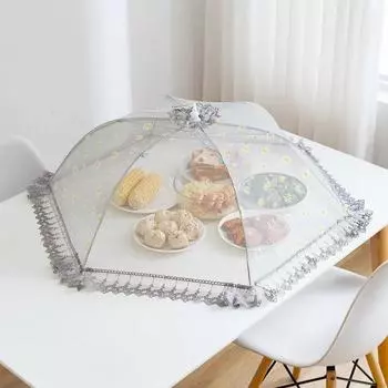 Чехлы для еды Складной обеденный стол Сетка Чехол для дома Еда Анти-мухи Москитная палатка Зонт для пикника Защитная сетка Кухонные принадлежности