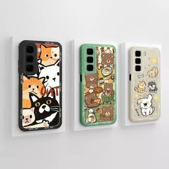 Чехлы для Infinix Hot 30 40 50 Pro Plus 30i 30play 40i 50i Hot40 Hot50 Lovely Puppy Bear Мягкие ультратонкие жидкие силиконовые чехлы для телефонов Infinix Capas Infinix Hot 50 4G
