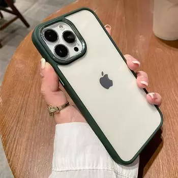 Чехлы для Iphone 13, прозрачная металлическая рамка для линз, противоударный чехол для телефона Iphone 12 13 Pro Max, модный цветной бампер, задняя крышка For iPhone 12 Pro