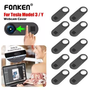 Чехлы для камер Fonken для Tesla Model 3 Y, блокатор слайдов для веб-камеры, защита от зависания, раздвижная крышка камеры для ПК, ноутбука