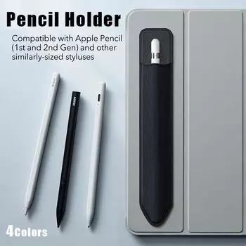 Чехлы для карандашей Apple Pencil 2 1 Stick Holder для iPad Pencil Cover Adhesive Tablet Touch Pen Pouch Bags Sleeve Sticky Flannel Pen Bag чёрный