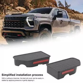Чехлы для карманов на направляющие кровати для GMC Sierra 1500/2500HD/3500HD(2019-2024 гг.) Заглушки задних отверстий грузовика для Silverado 1500/2500HD/3500HD(2020-2024 гг.) 1 Set