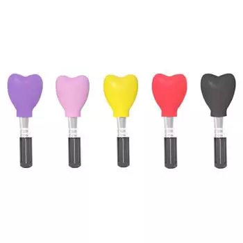 Чехлы для кистей для макияжа 6 шт. Органайзер для кистей для теней для век защитный колпачок для женщин на открытом воздухе путешествия портативные принадлежности в форме сердца красный