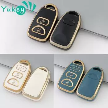 Чехлы для ключей из ТПУ, умный защитный чехол с пультом дистанционного управления для Kia Forte Soul Optima Carens Spectra Sorento Hyundai Elantra Sonata 3 Buttons Black