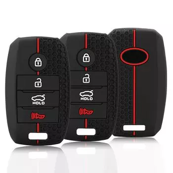Чехлы для ключей с 3/4 кнопками, брелок для KIA Rio Rio5 Sportage Ceed Cerato K3 KX3 K4 K5 Sorento Optima Picanto чёрный