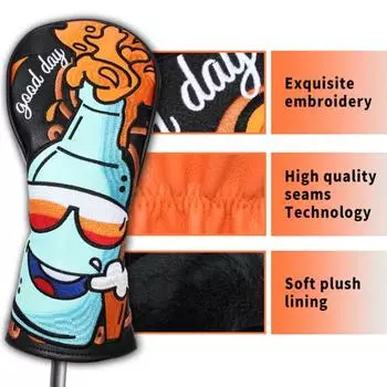 Чехлы для клюшек для гольфа, чехлы для клюшек для гольфа из искусственной кожи, аксессуары с вышивкой U белый