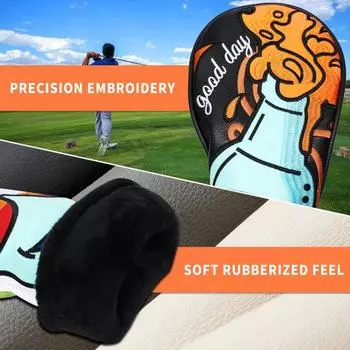 Чехлы для клюшек для гольфа Yousheng, чехлы для клюшек для гольфа из искусственной кожи, аксессуары с вышитым узором для гибридов Woods Driver Fairway U белый