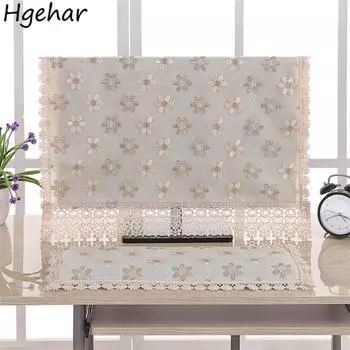 Чехлы для компьютеров с цветочной вышивкой, европейский стиль, украшение для дома, противообрастающий пылезащитный чехол, универсальные накладки на прикроватные тумбочки 21 22 inch синий