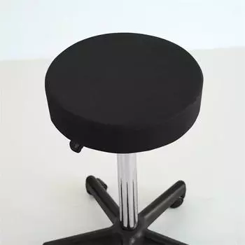 Чехлы для круглых стульев с эластичной резинкой Чехол для вращающегося барного стула Чехол для стула для бара, кофейни Защитное покрытие для сиденья Универсальный однотонный чехол для стула 1PC