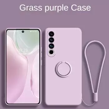 Чехлы для Meizu 20, жидкий силикон, магнитное кольцо, держатель для телефона, чехол-кронштейн для MEIZU 18 17 16 Plus 18S pro 18X, защитный ремешок для объектива камеры For MEIZU 17 красный