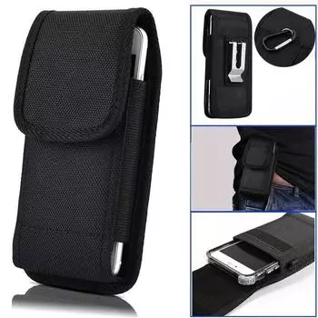 Чехлы для мобильных телефонов 4,5-6,3 дюйма, уличный спортивный чехол для телефона, поясная сумка, карабин, черный