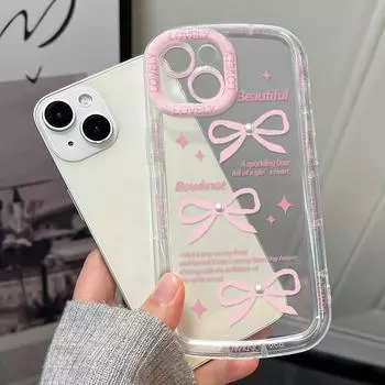 Чехлы для мобильных телефонов iPhone 11 13 XR 15 Pro Max 12 14 Pro Max чехол для iPhone 16 7 Plus 8 Plus XS Max Мультяшный узор Защита от падений Ударопрочный iPhone 6&6s белый