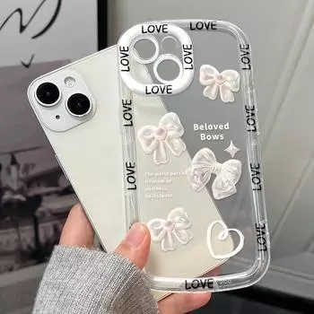 Чехлы для мобильных телефонов iPhone 11 13 XR 15 Pro Max 12 14 Pro Max чехол для iPhone 16 7 Plus 8 Plus XS Max Мультяшный узор Защита от падений Ударопрочный iPhone 6&6s белый