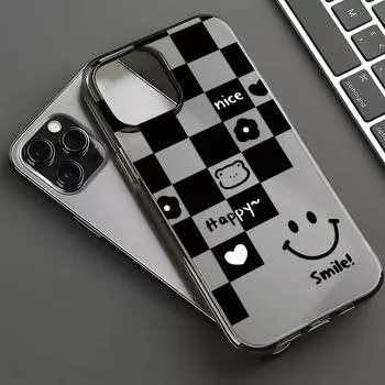 Чехлы для мобильных телефонов iPhone 11 13 15 Pro Max 12 14 Pro Max Чехол для iPhone 16 15 Plus 13 Pro 12 Матовая текстура с рисунком в виде мультяшных цветов iPhone 11 белый