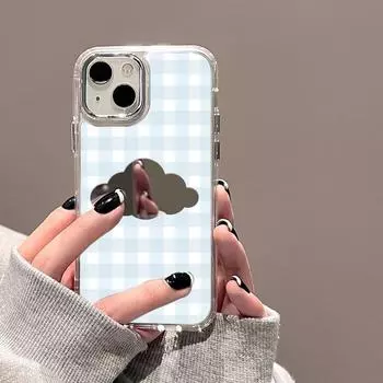 Чехлы для мобильных телефонов iPhone 11 13 XR 15 Pro Max 12 14 Pro Max Чехол iPhone 16 XS Max Зеркальный защитный чехол Зеркальный Изысканный мультяшный водонепроницаемый iPhone 11 Pro Max серебряный