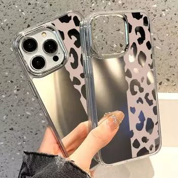 Чехлы для мобильных телефонов iPhone 11 13 XR 15 Pro Max 12 14 Pro Max Чехол iPhone 16 XS Max Зеркальный защитный чехол Зеркальный Изысканный мультяшный водонепроницаемый iPhone 11 Pro Max серебряный