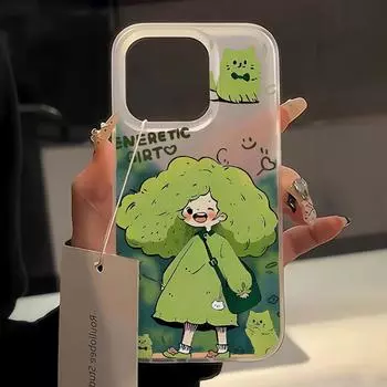 Чехлы для мобильных телефонов iPhone 11 13 15 Pro Max 12 14 Pro Max Чехол для iPhone 16 15 Plus 13 Pro 12 Матовая текстура с рисунком в виде мультяшных цветов iPhone 11 белый