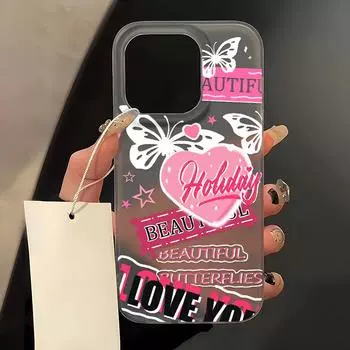 Чехлы для мобильных телефонов iPhone 11 13 15 Pro Max 12 14 Pro Max Чехол для iPhone 16 15 Plus 13 Pro 12 Матовая текстура с рисунком в виде мультяшных цветов iPhone 11 белый