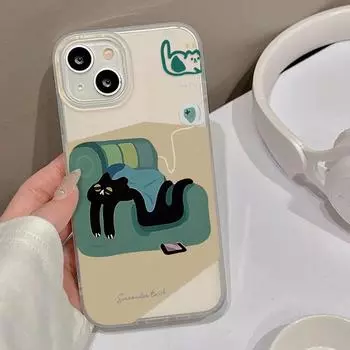 Чехлы для мобильных телефонов iPhone 11 13 15 Pro Max 12 14 Pro Max Чехол для iPhone 16 15 Plus 13 Pro 12 Матовая текстура с рисунком в виде мультяшных цветов iPhone 11 белый