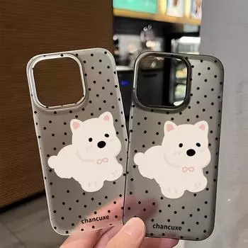 Чехлы для мобильных телефонов iPhone 11 13 15 Pro Max 12 14 Pro Max Чехол для iPhone 16 15 Plus 13 Pro 12 Матовая текстура с рисунком в виде мультяшных цветов iPhone 11 белый