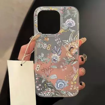 Чехлы для мобильных телефонов iPhone 11 13 15 Pro Max 12 14 Pro Max Чехол для iPhone 16 15 Plus 13 Pro 12 Матовая текстура с рисунком в виде мультяшных цветов iPhone 11 белый